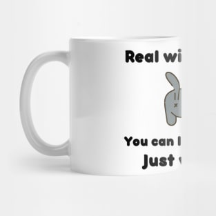 Real Winners Quit Just Walk Out Cat Cute Quote Mug